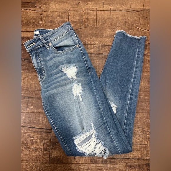KanCan Denim - KanCan Distressed Blue Skinny Jeans Size 26